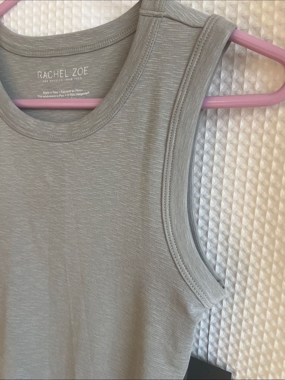Rachel Zoe Soft Gray Ribbed Tank - Picture 9 of 11